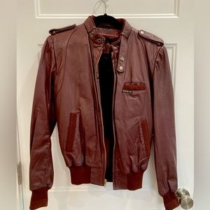 Members Only Brown Leather Jacket